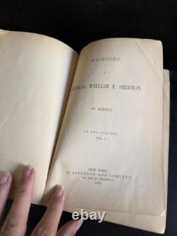 OOP 1st Edition Memoirs of General W. T. Sherman, Volume I & II HC 1875 Civil War