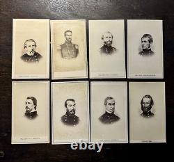 ORIGINAL LOT 8 CIVIL WAR GENERAL 1860s ANTIQUE MILITARY SOLDIER GETTYSBURG PHOTO