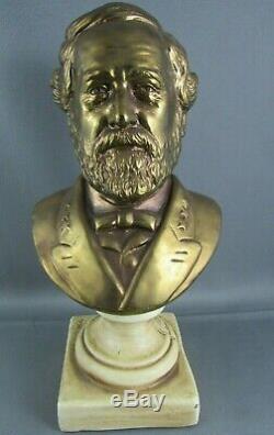Original 1800's Portrait Bust Statue General Robert E Lee Civil War Confederate