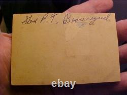 Original 1860s Civil War CDV Photograph P. T. Beauregard Confederate General Rees