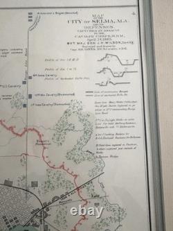 Original 1881 Civil War Map Savannah General Sherman Selma Official Records