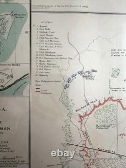 Original 1881 Civil War Map Savannah General Sherman Selma Official Records