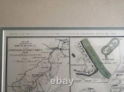 Original 1881 Civil War Map Savannah General Sherman Selma Official Records