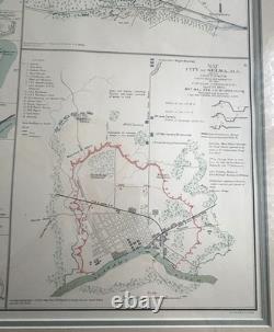 Original 1881 Civil War Map Savannah General Sherman Selma Official Records