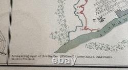 Original 1881 Civil War Map Savannah General Sherman Selma Official Records