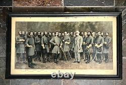 Original 1907 Framed Print of Lee And His Generals by W. B. Matthews (#586)