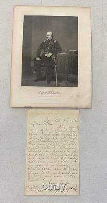 Original Civil War General Benjamin Butler Autographed Letter & Engraving