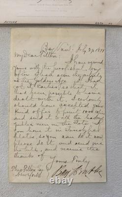 Original Civil War General Benjamin Butler Autographed Letter & Engraving