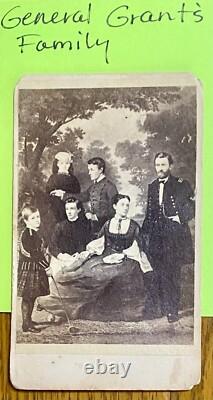 Original Civil War Period CDV Rare Photo of General Ulysses S. Grant and Family