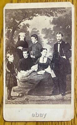 Original Civil War Period CDV Rare Photo of General Ulysses S. Grant and Family