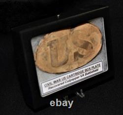 Original Civil War US Cartridge Box Plate, dug at Culpeper VA Battlefield