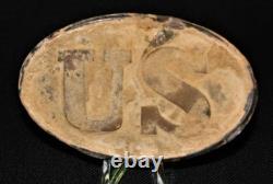 Original Civil War US Cartridge Box Plate, dug at Culpeper VA Battlefield
