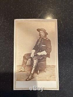 Original Period Military Civil War CDV Of General George Custer