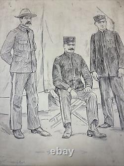 Original Pittsburgh Newspaper Illustration Civil War Generals By Artist Batch