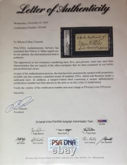 PSA/DNA Signature Cut Nelson A. Miles, Commanding General US Army, Civil War