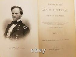 Personal Memoirs of Gen'l. W. T. Sherman' 2 vol. Set Civil War General NICE