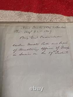 Pre Civil War Letter Pennsylvania General Robert Patterson Muster Rolls