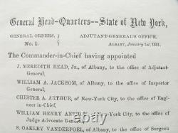 President Chester A Arthur CIVIL War Promotion General Order 1861