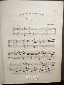 RARE 1861 UNION VOLUNTEER'S QUICKSTEP 1861 with SPECTACULAR COLOR LITHOGRAPH