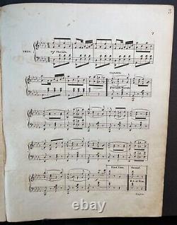 RARE 1861 UNION VOLUNTEER'S QUICKSTEP 1861 with SPECTACULAR COLOR LITHOGRAPH