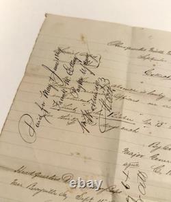 RARE 1864 Civil War Document 1st Lt John Bisbee 8th Vermont Shenandoah Valley