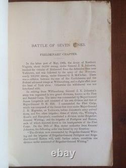 RARE 1891 Battle of Seven Pines, Confederate General, Civil War CSA, MAPS 1st ed