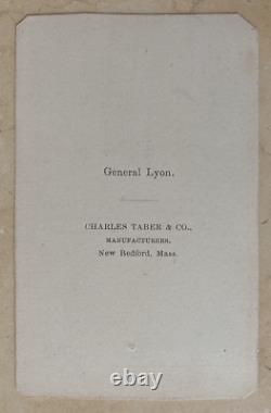 RARE! CIVIL WAR 1st UNION GENERAL KILLED IN ACTION NATHANIEL LYON CDV PHOTO