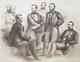 Rare! Civil War President Lincoln With Generals Grant, Sherman, Sheridan Cdv Photo