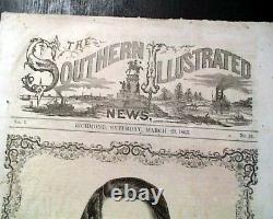 RARE General Cobb CONFEDERATE Illustrated Civil War RICHMOND VA 1863 Newspaper