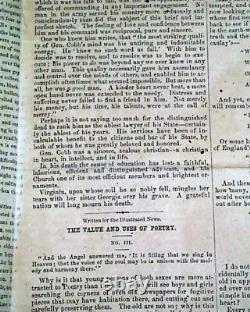 RARE General Cobb CONFEDERATE Illustrated Civil War RICHMOND VA 1863 Newspaper
