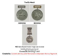 RARE General John Ely 23rd Pennsylvania Infantry Birney's Zouaves CDV tax stamp