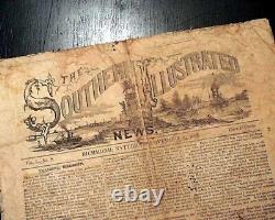 RARE Illustrated CONFEDERATE Civil War with General Braxton Bragg 1862 Newspaper