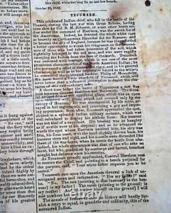 RARE Illustrated CONFEDERATE Civil War with General Braxton Bragg 1862 Newspaper