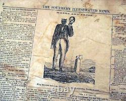 RARE Illustrated CONFEDERATE Civil War with General Braxton Bragg 1862 Newspaper