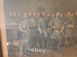 RARE! Original 1907 Lithograph of LEE AND HIS GENERALS by G. B. Matthews