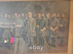RARE! Original 1907 Lithograph of LEE AND HIS GENERALS by G. B. Matthews