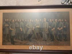 RARE! Original 1907 Lithograph of LEE AND HIS GENERALS by G. B. Matthews