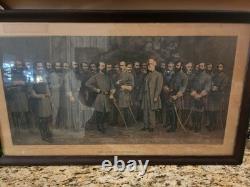 RARE! Original 1907 Lithograph of LEE AND HIS GENERALS by G. B. Matthews