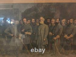 RARE! Original 1907 Lithograph of LEE AND HIS GENERALS by G. B. Matthews