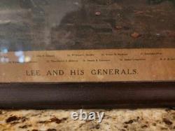 RARE! Original 1907 Lithograph of LEE AND HIS GENERALS by G. B. Matthews