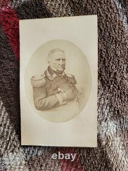 Rare 1860s CIVIL WAR Appleton NY CDV Photo 3-Star Union General Winfield Scott