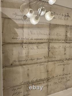 Rare 1862 Civil War Discharge Papers Army of the Potomac General McClellan
