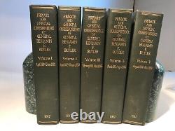 Rare! Civil War, 5 Volumes of General Benjamin F. Butler Correspondence, 1917