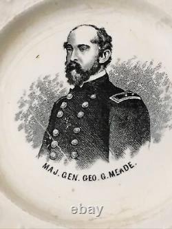 Rare Civil War Major General George Meade Childrens Alphabet Plate