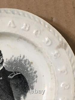 Rare Civil War Major General George Meade Childrens Alphabet Plate