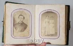 Rare Civil War Photo Album with General Photos & Soldiers of Riegle Family Ohio