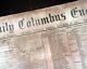 Rare Confederate Columbus Ga Georgia Stonewall Jackson 1862 Civil War Newspaper
