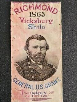 Richmond 1865 Vicksburg Shilo General U. S. Grant Campaign Ribbon