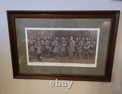 Robert E Lee And His Generals Framed Confederate Civil War Print Large