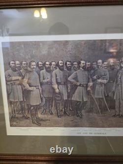 Robert E Lee And His Generals Framed Confederate Civil War Print Large